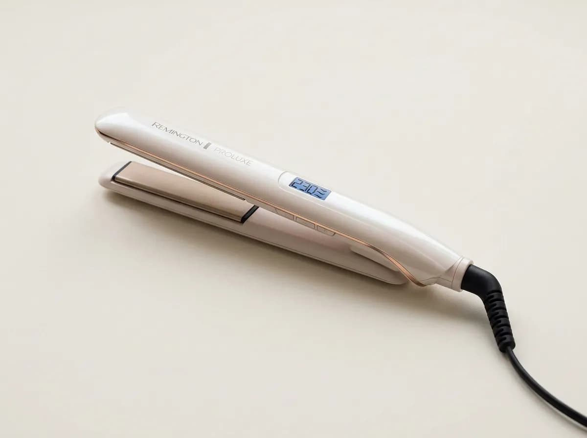 Lisseur Remington PROluxe S9100, blanc nacré et or rose