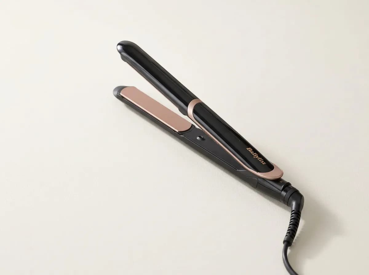 Lisseur BaByliss Super Smooth 235 ST393E, noir et or rose