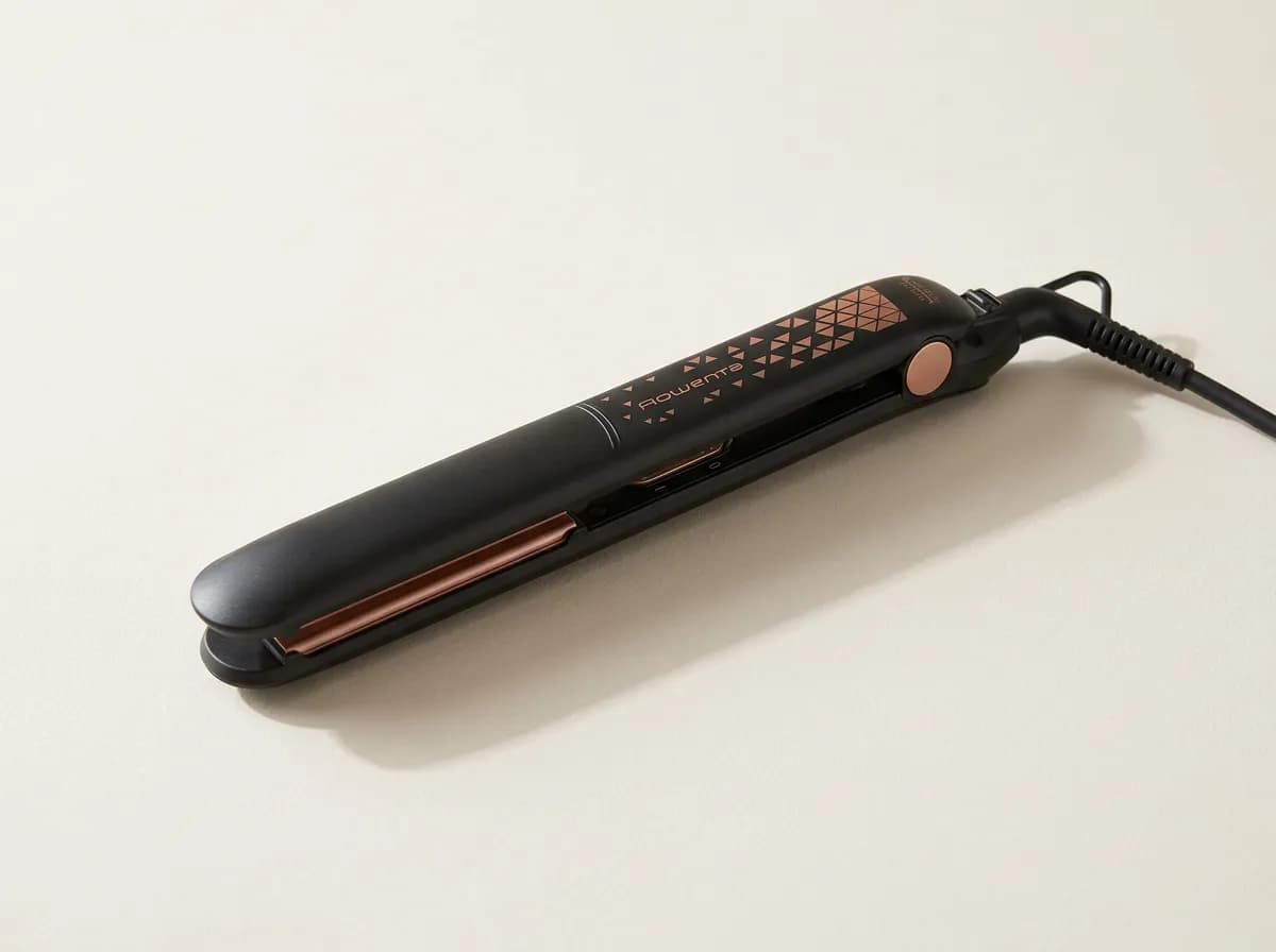 Lisseur Rowenta Easyliss Copper Forever SF1629F0, noir et cuivre