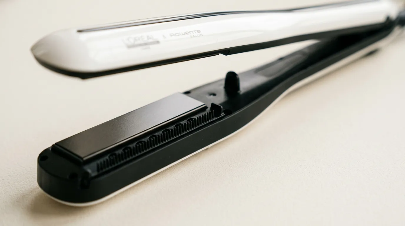 Gros plan sur la plaque vapeur et le peigne du Steampod 3.0