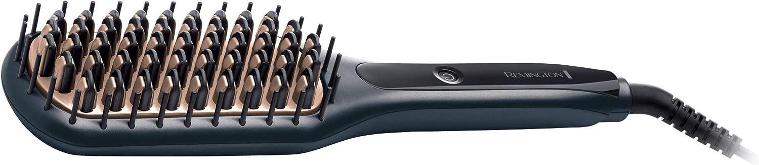 Remington Brosse Lissante Ionique [2en1: Lisseur  Brosse à Cheveux] Straight Brush (Lisse  Démêle, Antistatique, sans frisottis, Design slim ergonomique, Céramique, 150-230°) Fer à lisser CB7400
